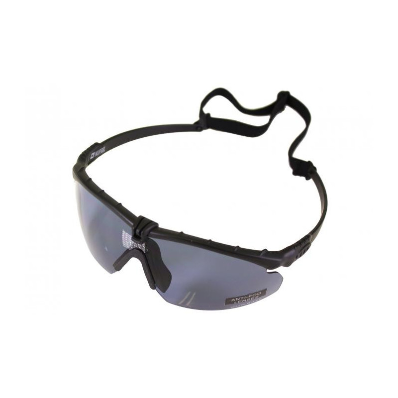NUPROL Safety Glasses BATTLE PRO'S (with Insert), Smoked Lens - Black