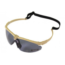 NUPROL Safety Glasses BATTLE PRO'S (with Insert), Smoked Lens - Tan