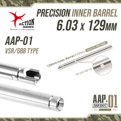 Action Army Precision belső cső AAP-01 GBB, 6,03 mm – 129 mm