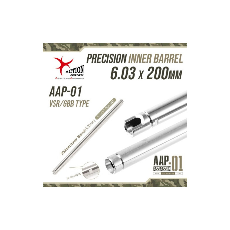 AA Precision Inner Barrel AAP-01 GBB, 6.03 mm - 200 mm