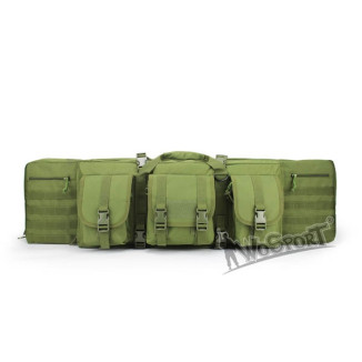 WoSporT Double Rifle Transport Case 107 × 28 × 10 cm – Green