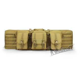 WoSporT Double Rifle Transport Case 107 × 28 × 10 cm – Tan