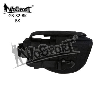 WoSporT Universal MOLLE Pistol Holster, Right Handed – Black