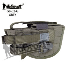WoSporT Universal MOLLE Pistol Holster, Right Handed – Grey