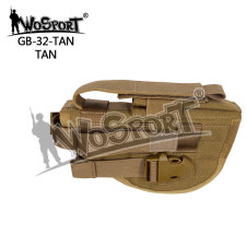 WoSporT Universal MOLLE Pistol Holster, Right Handed – Tan
