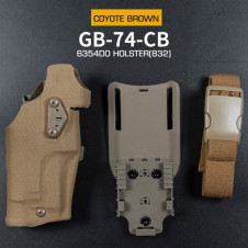 WoSporT 6354 DO Holster Glock 17 with X300 Flashlight, RH – Coyote
