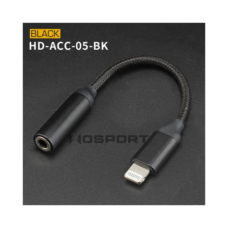 WST Lightning Adapter for 3.5mm Audio Jack – Black