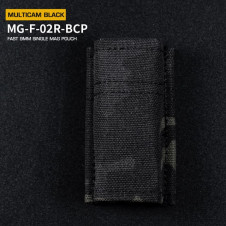 WoSporT FAST Type 9mm Pistol Magazine MOLLE Pouch – Multicam Black
