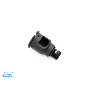 ML CNC Outer Barrel Base 14- mm CCW for GHK M4 / AR-15 GBB - Black