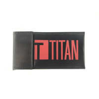 TITAN Safety Fireproof Bag for Batteries, 24.5x10.5 cm - Black