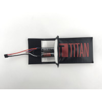TITAN Safety Fireproof Bag for Batteries, 24.5x10.5 cm - Black