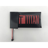 TITAN Safety Fireproof Bag for Batteries, 24.5x10.5 cm - Black