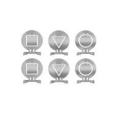WST Set of Steel Targets 10 x 9 cm, 6 pcs - Silver
