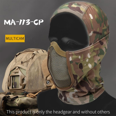 Árnyékos balaclava acél félarcmaszkkal – MC