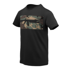 Helikon-Tex 16/203 COMBO T-shirt  – Black / US Woodland | ANAREUS