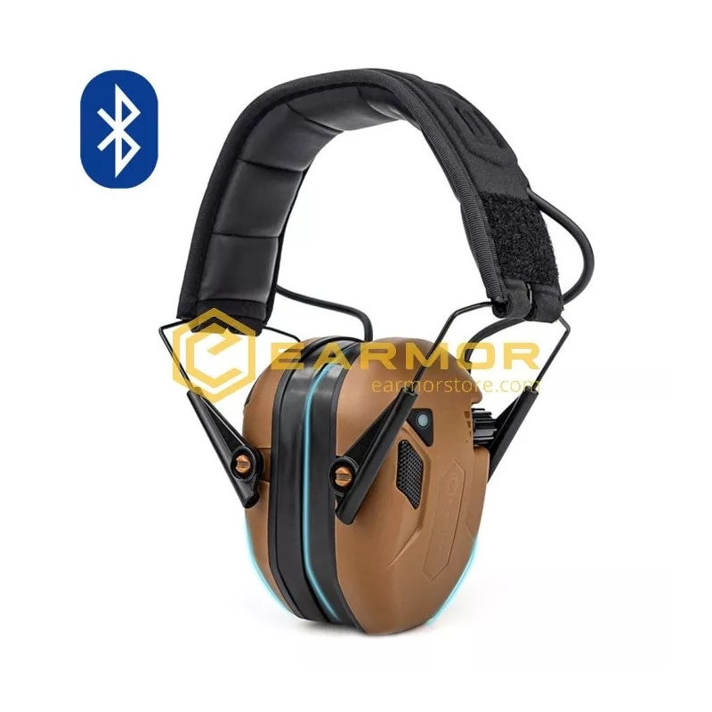 EARMOR M300T Bluetooth Electronic Hearing Protector - Coyote Brown