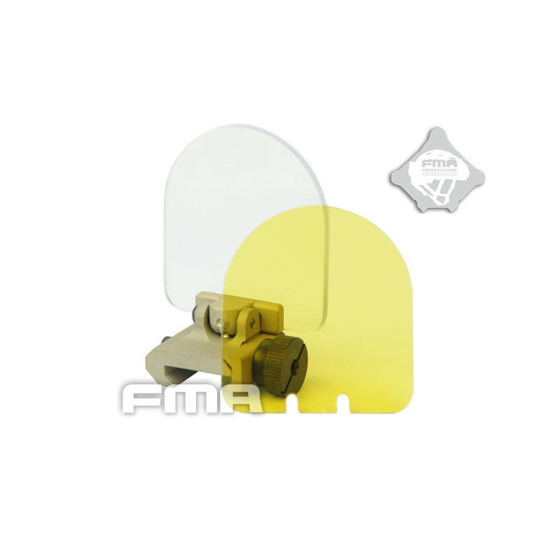 FMA Folding Protective Sight Lens Cove on RIS rail - Tan