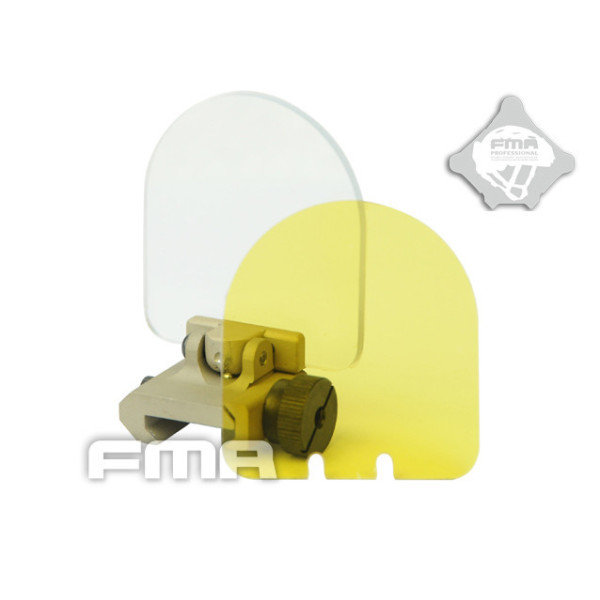 FMA Folding Protective Sight Lens Cove on RIS rail - Tan