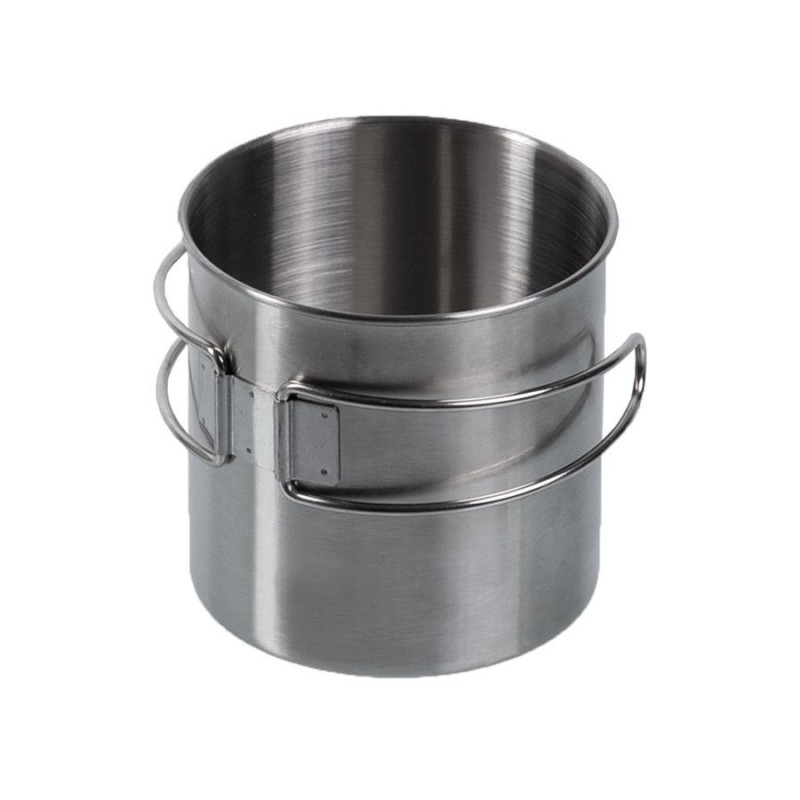 MIL-TEC Stainless Steel Mug with Folding Handle, 800 ml - Silver MIL-TEC Stainless Steel Mug with Folding Handle, 800 ml - Silver