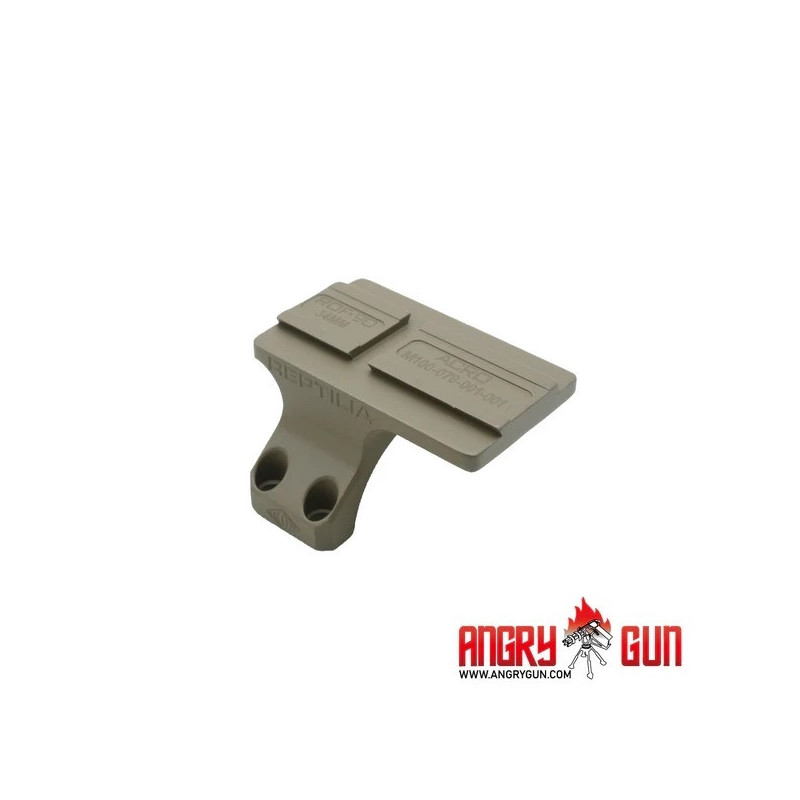 Angry Gun 34mm ROF-90 AUS Mount for ACRO P1 / P2 Red Dot Sight – Tan