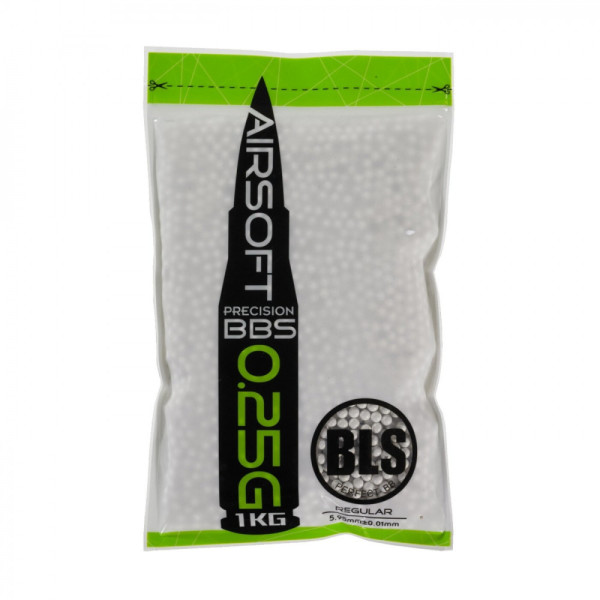 BLS PRECISION Airsoft-golyók 0,25 g, 4000 db (zsák) – fehér