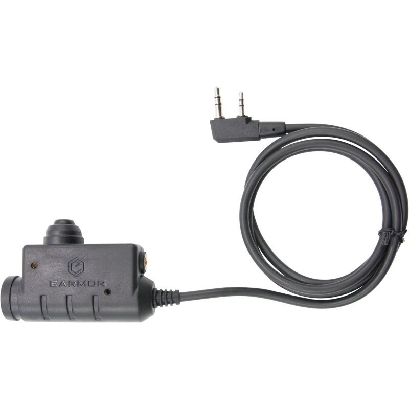 EARMOR M51 PTT, Kenwood / Baofeng 2-pin Connector EARMOR M51 PTT, Kenwood / Baofeng 2-pin Connector