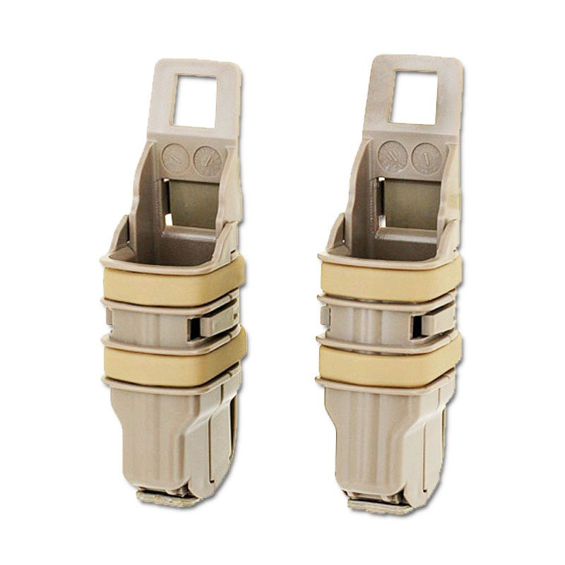 FMA Polymer MOLLE FastMag Pouch for Pistol Magazines, 2 pcs - Tan