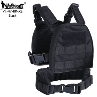WST Children MOLLE Plate Carrier - Black