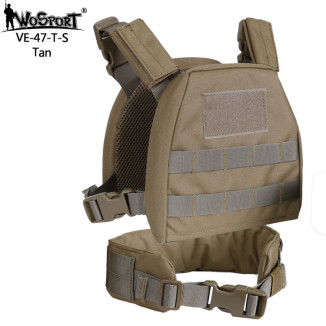 WST Gyermek MOLLE lemezhordozó – Coyote