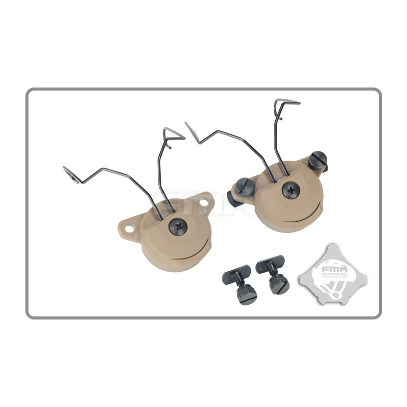 FMA EXFIL Helmet Mount for MSA Sordin Headset - Tan