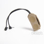 FMA Dual Switch PEQ, Laser Plug and 2.5 mm Connectors with Logo - Tan