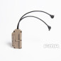 FMA Dual Switch PEQ, Laser Plug and 2.5 mm Connectors with Logo - Tan