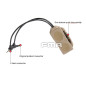 FMA Dual Switch PEQ, Laser Plug and 2.5 mm Connectors with Logo - Tan