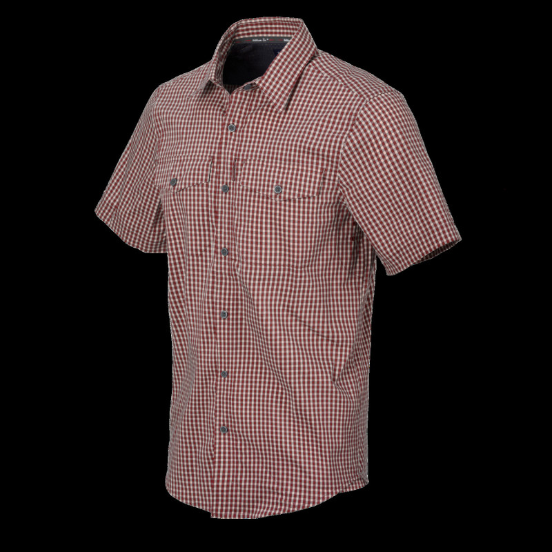 HELIKON COVERT Concealed Carry Short Sleeve Shirt - Dirt Red Checkered HELIKON COVERT Concealed Carry Short Sleeve Shirt - Dirt Red Checkered