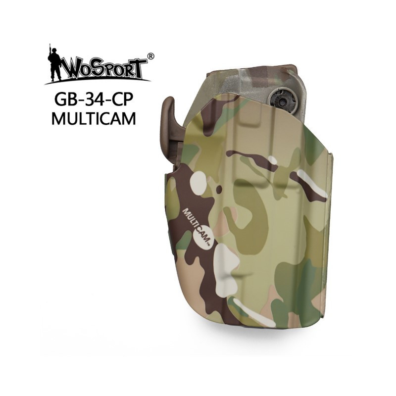 WST GB-34 univerzális pisztolytáska kompakt pisztolyokhoz, jobbkezesek számára – Multicam™