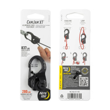 CamJam® XT™ Aluminum Rope Tightener, black - regular