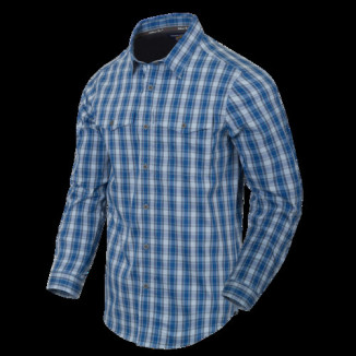 HELIKON COVERT Concealed Carry Long Sleeve Shirt - Ozark Blue Plaid
